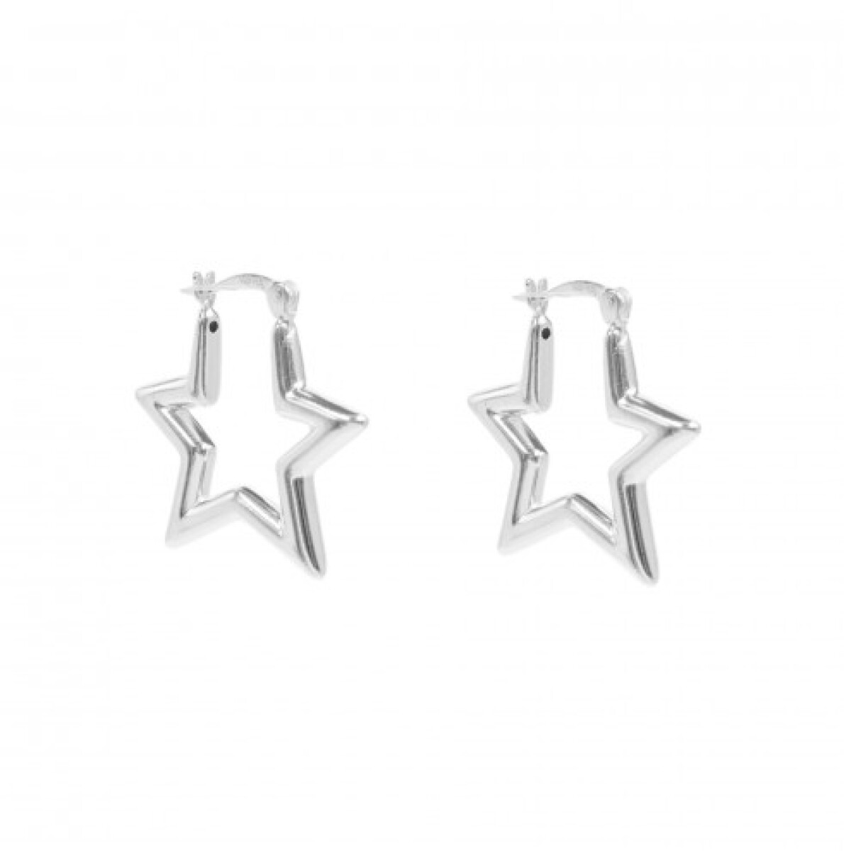 Par de aros de plata 925, ESTRELLA. 
