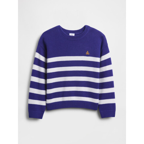 CREW PRINT SWEATER SPECTRUM BLUE
