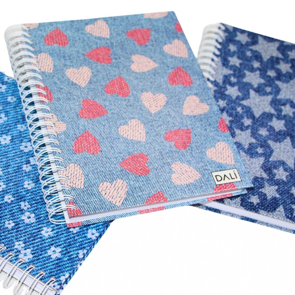 CUADERNOLA DALI 200 HOJAS SUPER TAPA DURA TAPA CORAZONES