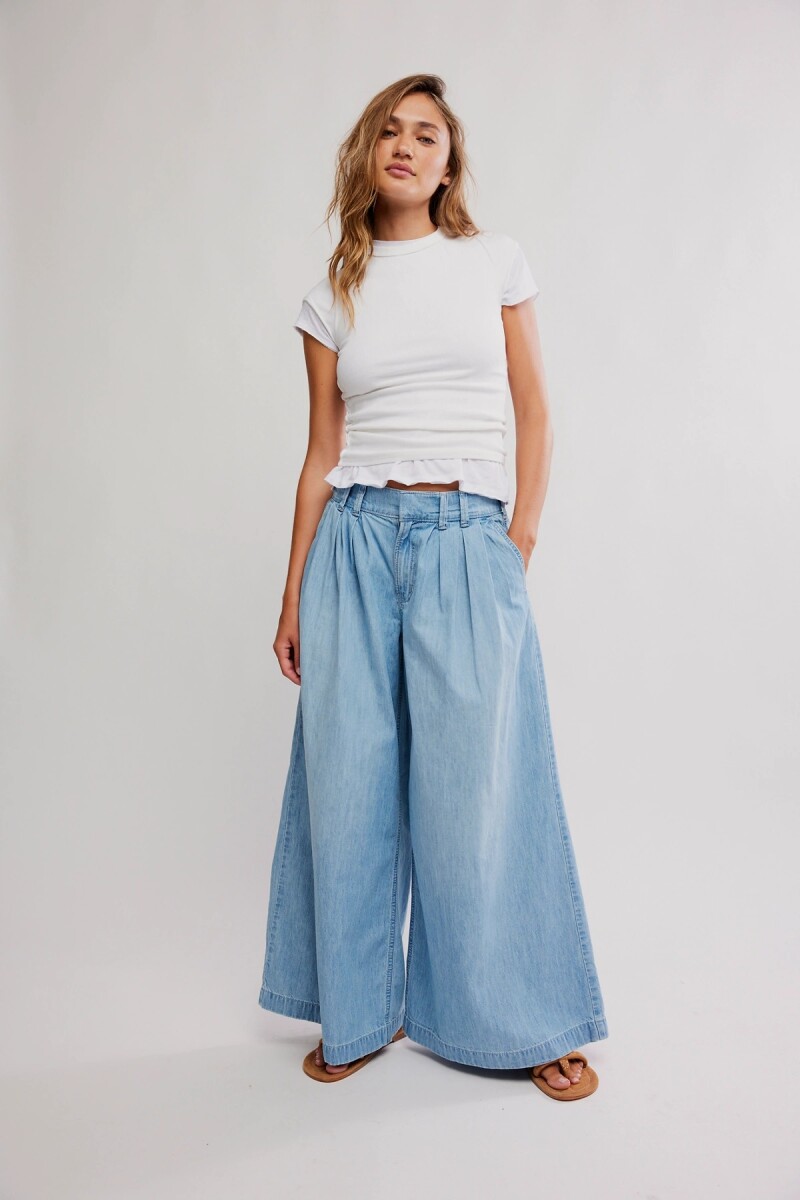 PANTALON WIDE SCOUT Celeste