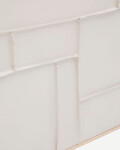 Cuadro Klis de lino con formas geométricas blanco 80 x 100 cm