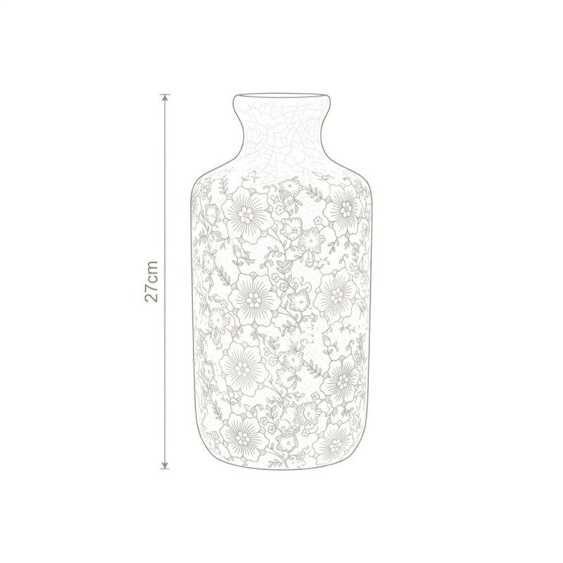 JARRON CERAMICA ESTAMP VERDE 27CM Unica