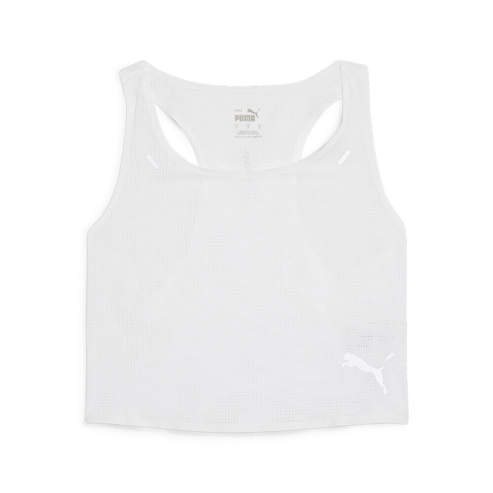 Run Ultraspun Crop Top W White