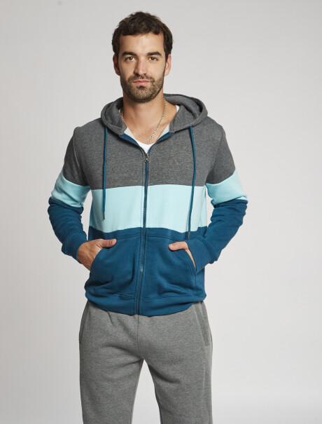 Campera felpa azul