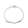 Pulsera Moño-Plata y Oro-Sin Piedra-PU5115 sinpiedra