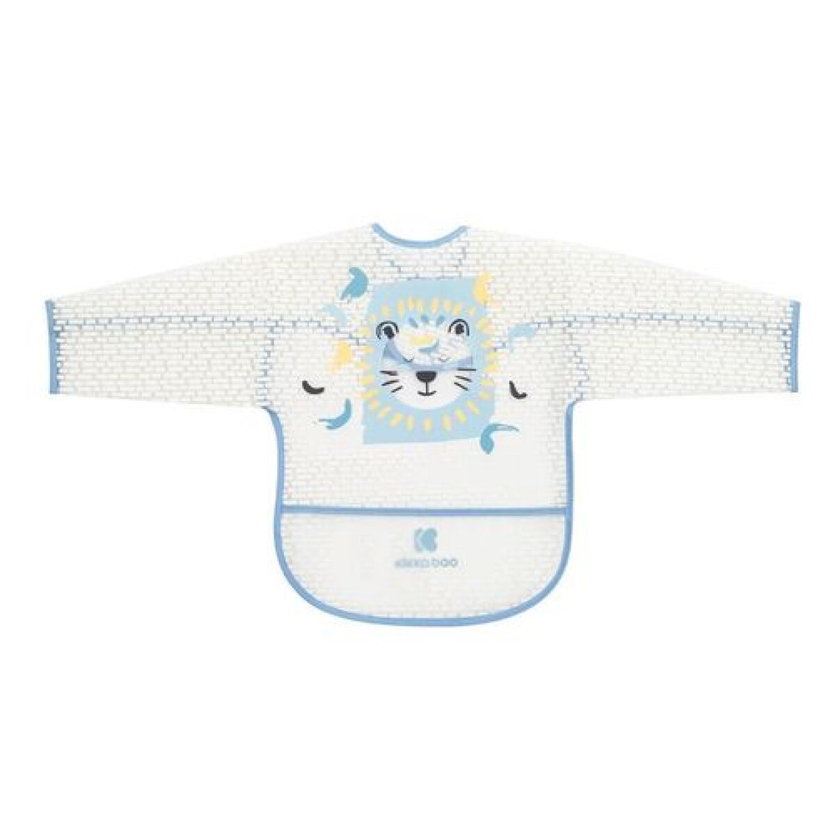 Babero con manga KIKKABOO - leon celeste 