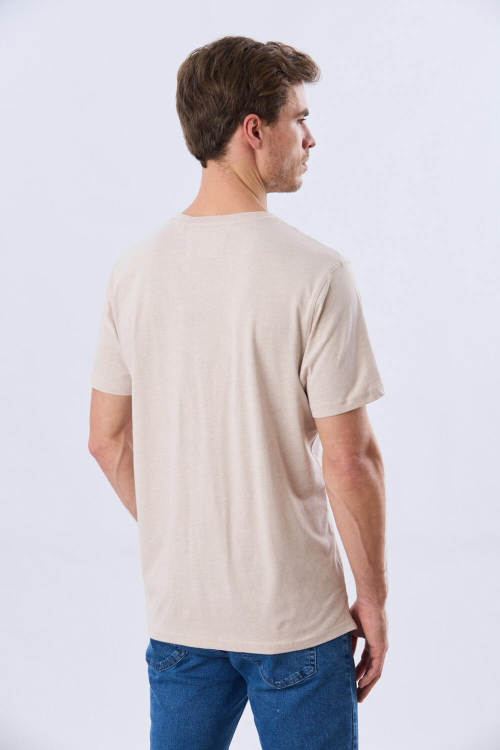 REMERA LISA DE ALGODÓN Beige