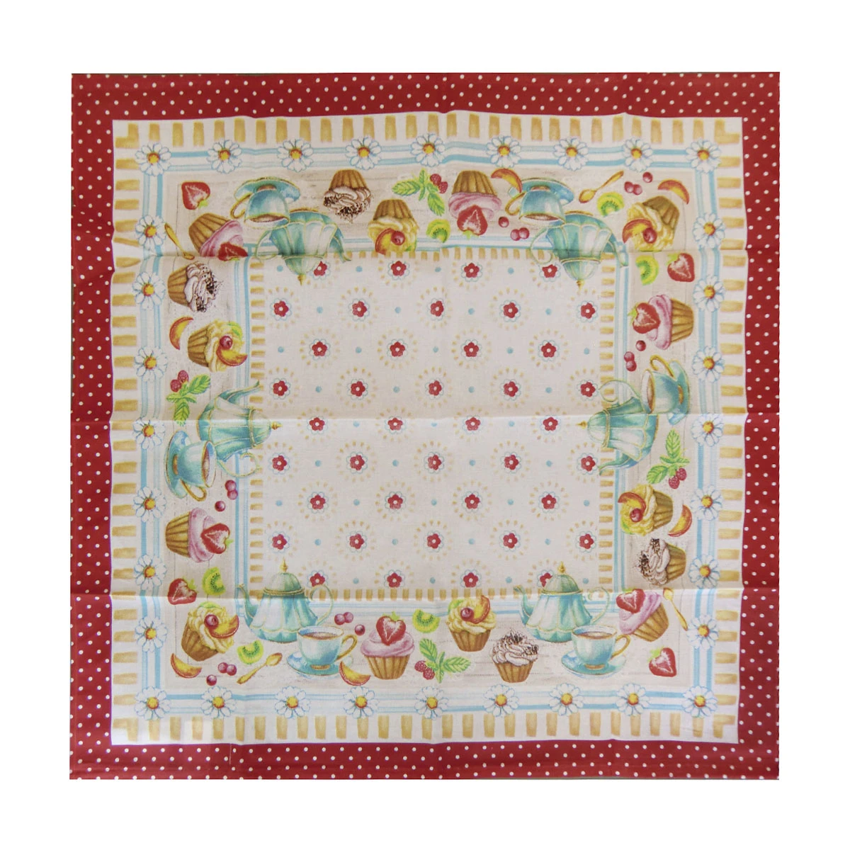 Mantel Atenas Dohler 78 x 78 cm 100% Algodón - CUPCAKE LEA 01 