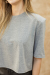 Remera Crop Lena Gray Remera Crop Lena Gray