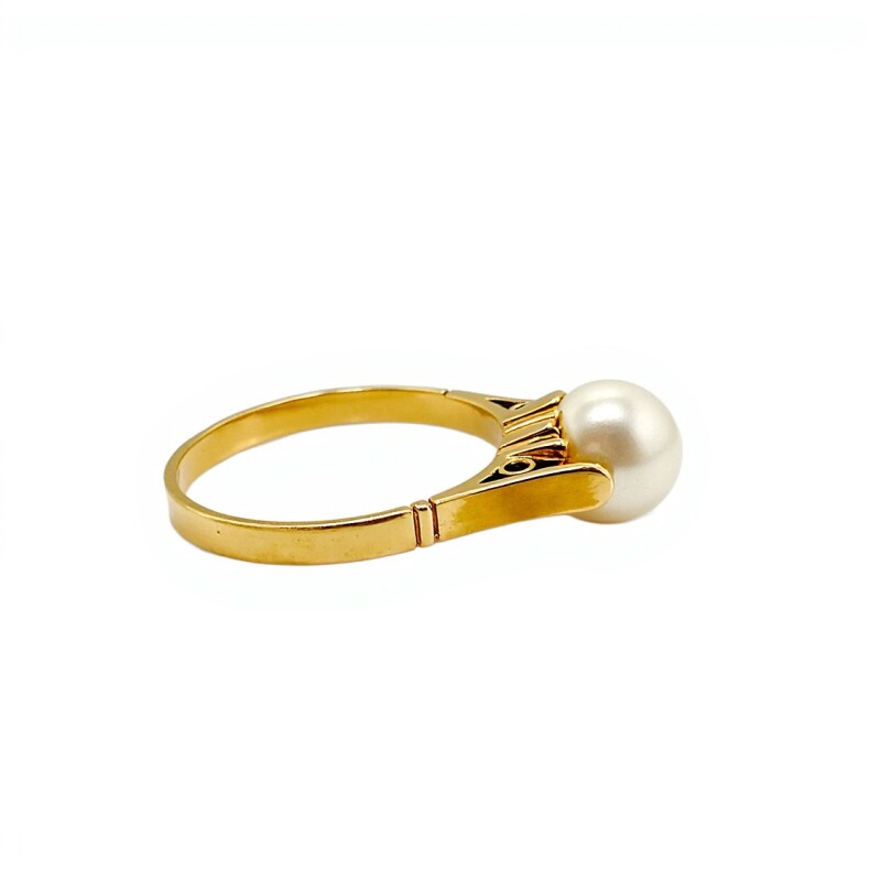 Anillo Solitario-Oro bajo-Perla-AN8163 conperla