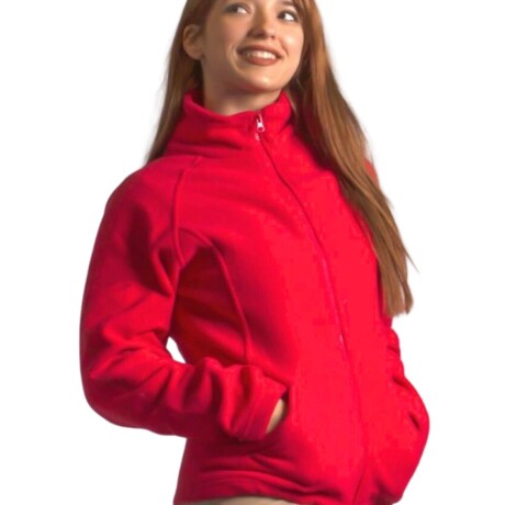 Campera Micropolar Dama Rojo