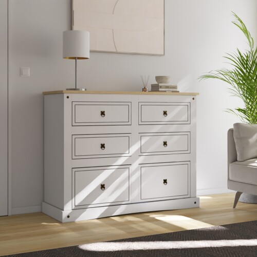 Comoda 6 Cajones Linea Mexicana Comoda 6 Cajones Linea Mexicana