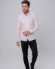 Camisa Rosa Slim Manga Larga U