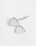 Llavero Metal Llavero Y Charm Con Relicario Corazón - Plateado