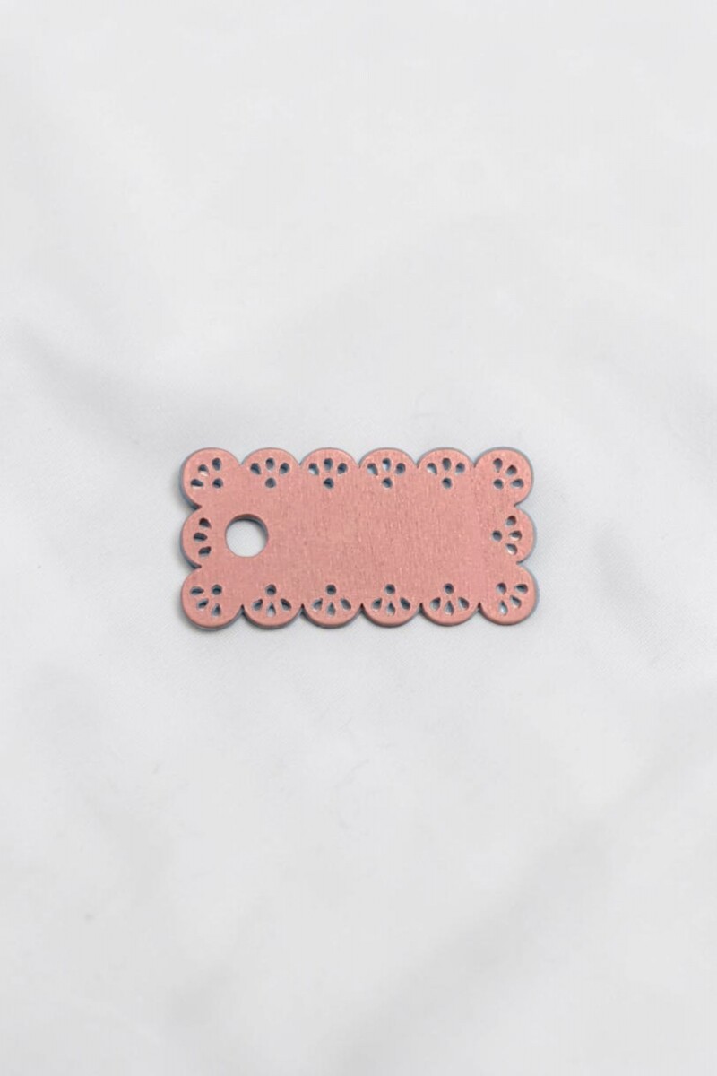 Tarjeta perforada 3x3 cm. - ROSA 