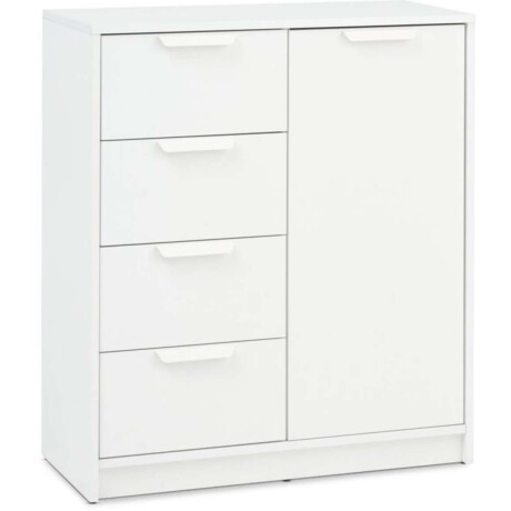 Cómoda Jenslev 4 Cajones 1 Puerta Blanco