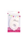 Vela grande glitter n # 6 blanco Vela grande glitter n # 6 blanco