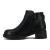 Darkness Bota De Dama Caña Baja Taco Cuadrado C/ Cierre - Negro Negro