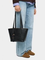 Bolso Shopper Reversible Con Bolsa Extraíble M negro