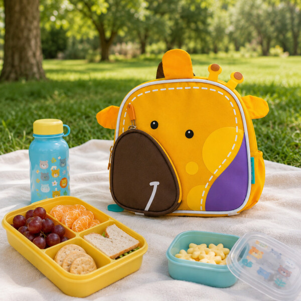 Mochila Infantil Térmica Marcus & Marcus Para Comida Naranja 1