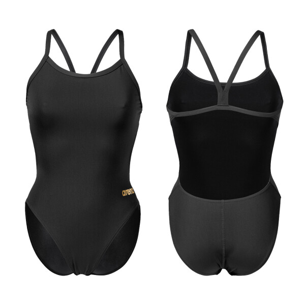 Malla de Entenamiento para Natación Mujer Arena Women's Team Swimsuit Challenge Solid Negro-Dorado