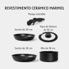 Batería De Cocina Selecta 5 Pzas Mango Extraíble Negro