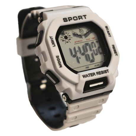 Reloj Deportivo p/ Hombre de Pulsera Waterproof Pantalla Luz Blanco