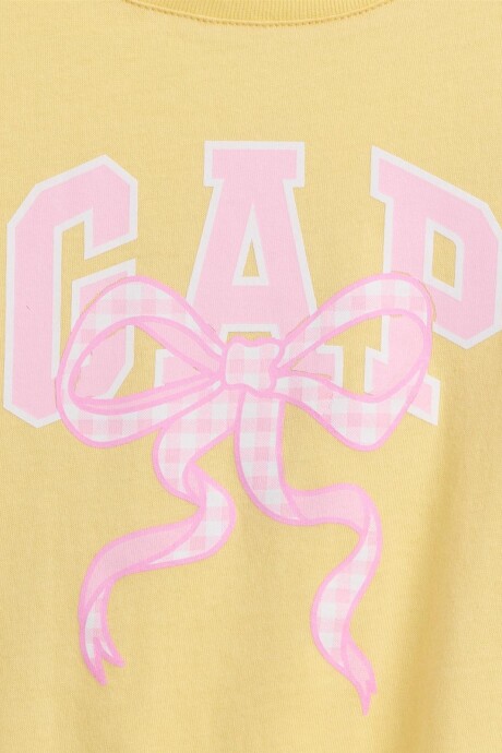 Remera Logo Gap Manga Corta Toddler Niña Spring Yellow
