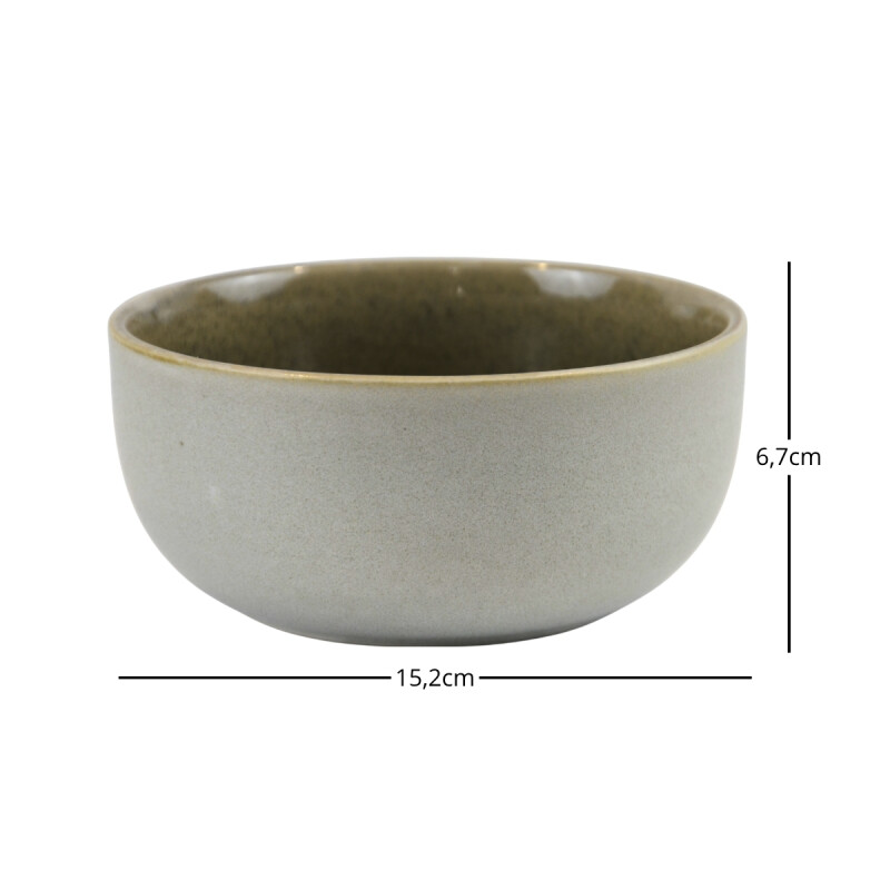 Bowl Bombe 15cm c/borde marrón GRIS/MARRON CLARO
