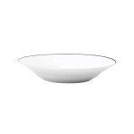 PLATO HONDO D23CM BLANCO C/BORDE NEGRO PORCELANA PLATO HONDO D23CM BLANCO C/BORDE NEGRO PORCELANA