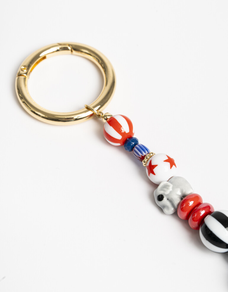 Llavero Acrilico Llavero Y Bag Charm Beads Circo - Combinacion Multicolor