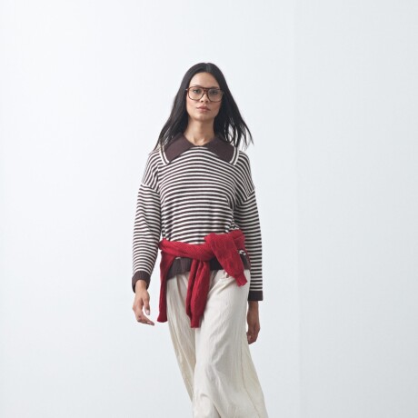 SWEATER <br /> TUMBES Marrón oscuro