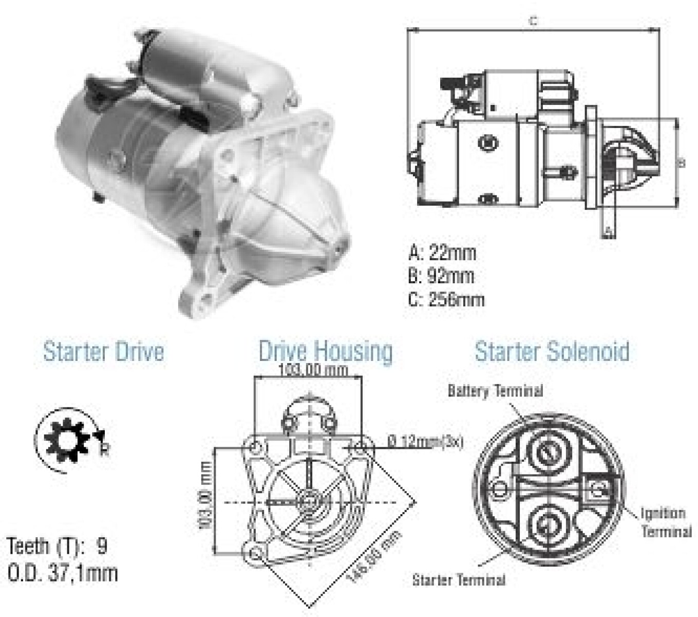 ARRANQUE CHEVROLET S10 BLAZER F1000 SPRINTER 2.5HSD MAXION 12V 9D M93 ZM 