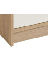 Cómoda JENSLEV 4 cajones color roble/blanco Cómoda JENSLEV 4 cajones color roble/blanco