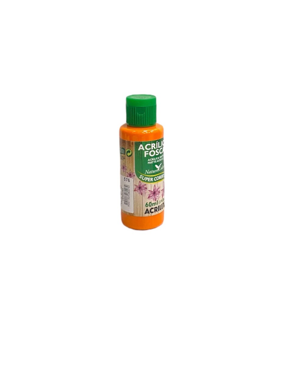 Pintura Acrílica Acrilex Mate 60 ml (Tonos Amarillos y Naranjas) - 576 Zanahoria 