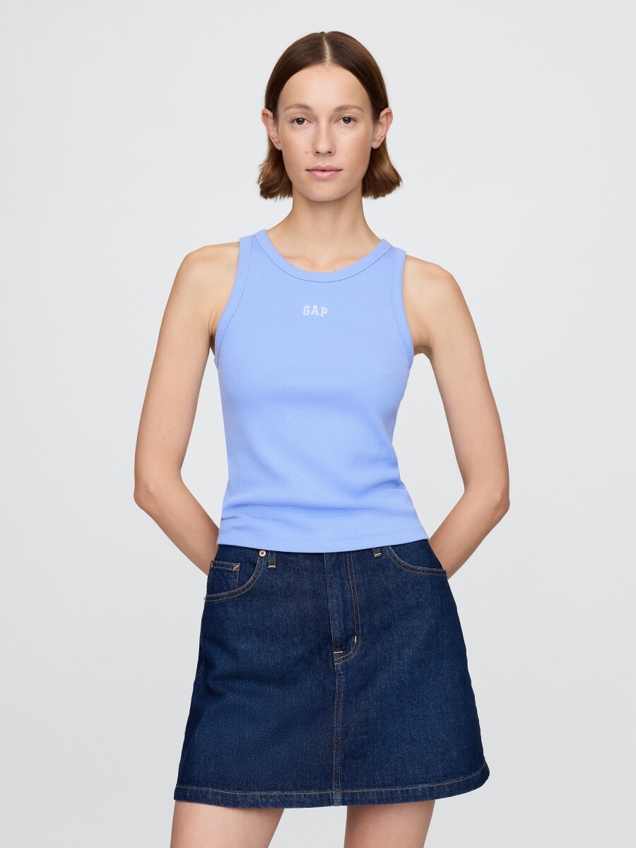 Musculosa Halter Mujer - Shirting Blue 
