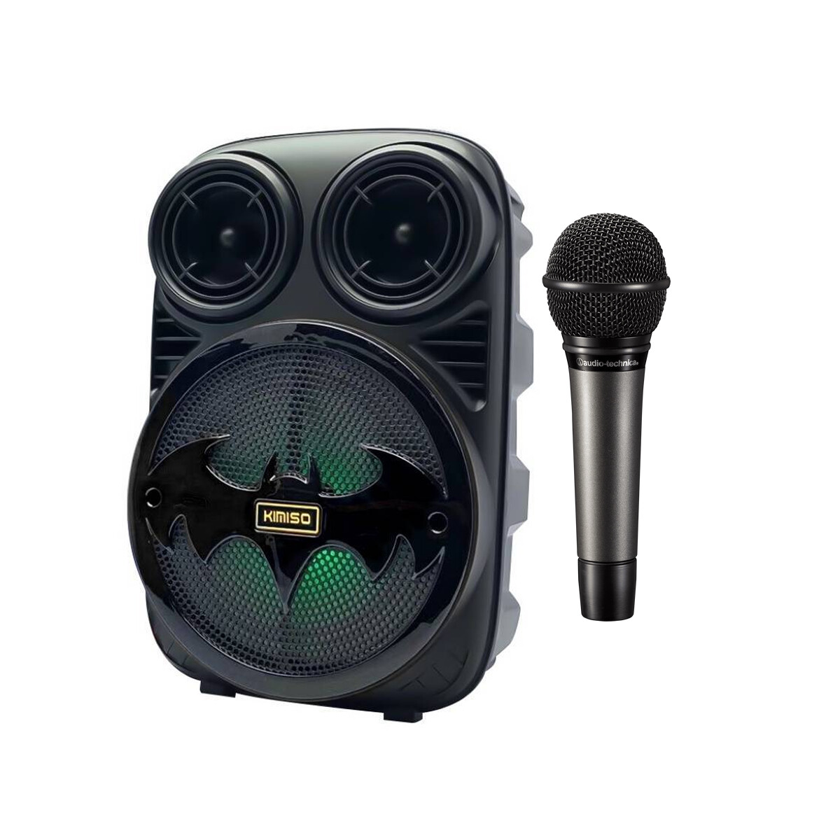 Parlante Portátil Con Luces Y Micrófono Bluetooth Recargable 