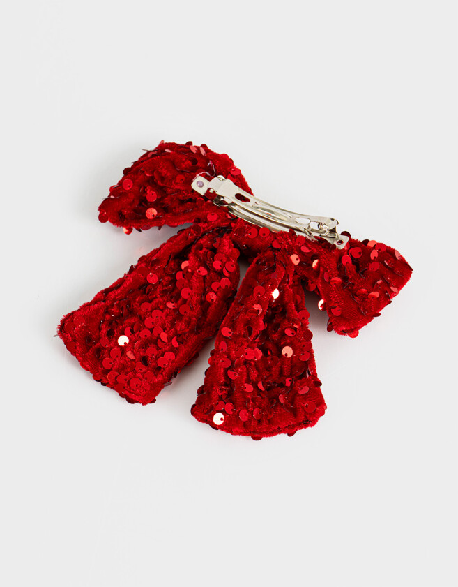 Hebillas Francesas Navidad Hebilla Francesa Con Moño - Rojo Medio