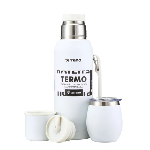SET DE TERMO 1 LT Y MATE ACERO TERRANO SET DE TERMO 1 LT Y MATE ACERO TERRANO