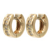 Caravanas, aros Clara en oro amarillo 18k con brillantes Caravanas, aros Clara en oro amarillo 18k con brillantes