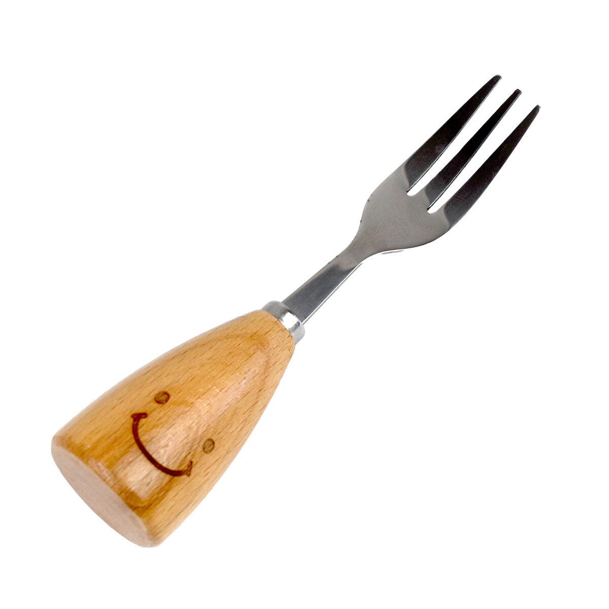 Tenedor con mango de madera 