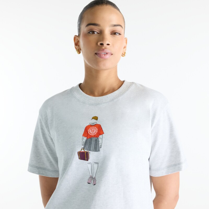 Remera New Balance de Dama - Varsity - WT62K2W4AHH GREY