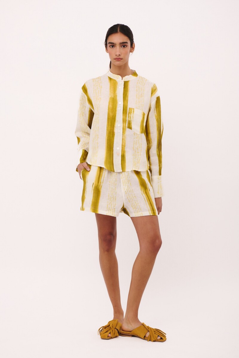 SHORT PERA PRINT Pistacho