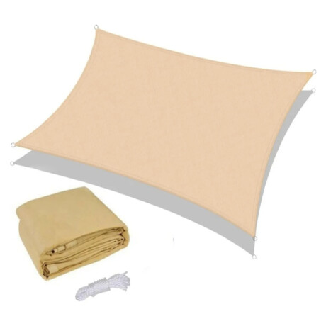 Malla Sombra Lona Toldo Cuadrada 3x3mts Exterior Jardín Beige