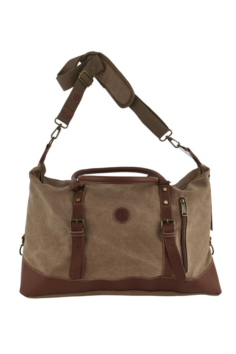 Bolso de viaje de lona Marrón