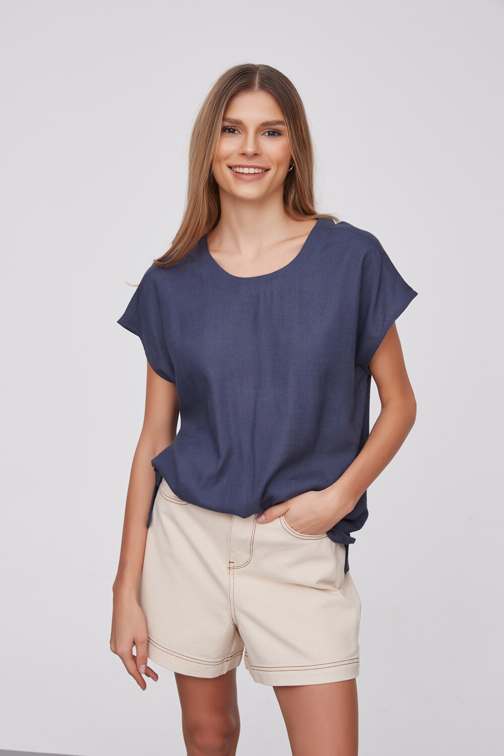 Blusa Sater Azul Piedra