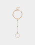 Pulseras Flexibles Pulsera Flexible Con Anillo Unido - Dorado