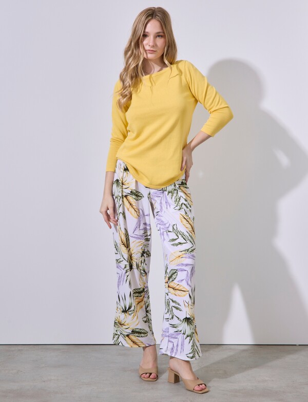 Pantalón Fluido Botanics MULTI/BLANCO