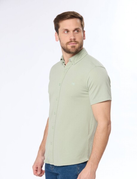 CAMISA LISA EN PIQUE Verde