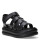 Sandalia de Mujer Miss Carol PEARL con plataforma y materiales combinados Negro